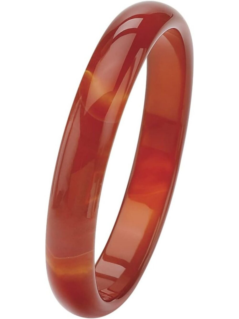 Stunning Red Agate Bangle Bracelet, 13mm, 8.5 inches - Elegant Boho Jewelry